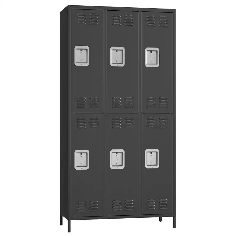 Casier de rangement métallique 6 portes pour employés de bureau