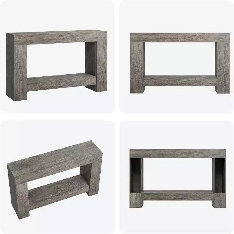 Table console à 2 niveaux pour salon et entrée, grande table de canapé