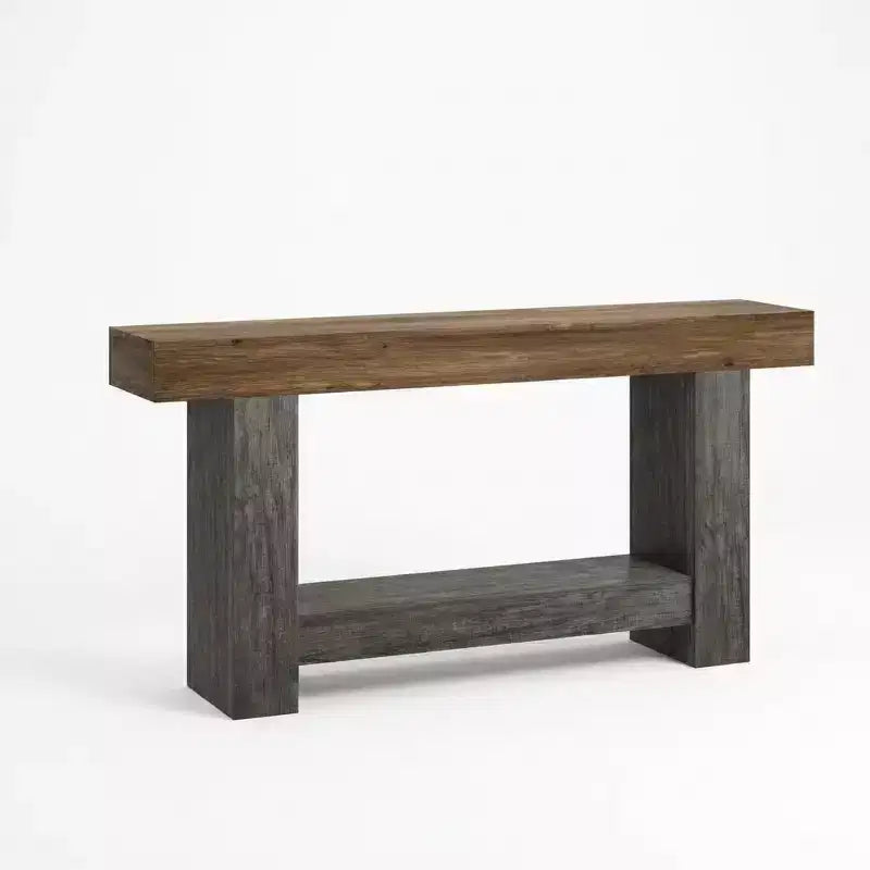 Table console à 2 niveaux pour salon et entrée, grande table de canapé