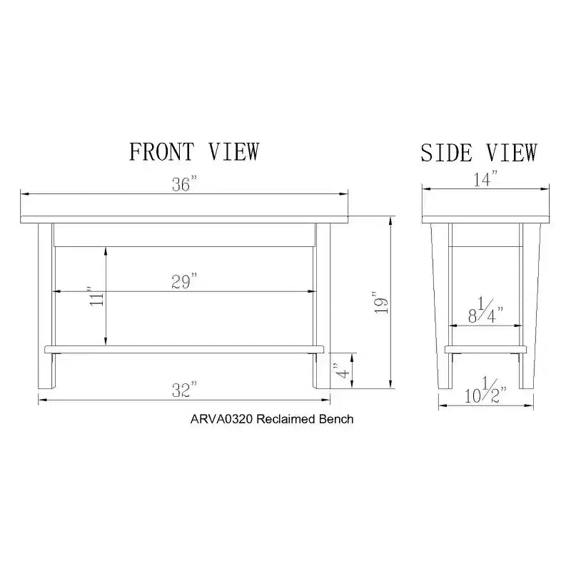 Banc en bois massif, capacité de charge de 136 kg, entrée, salon, étagère de rangement
